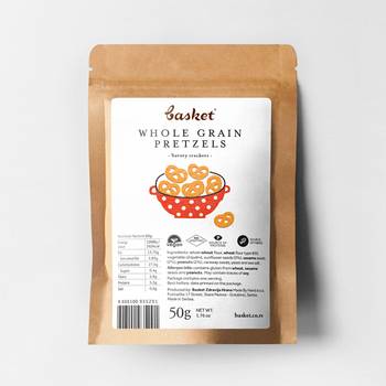 Whole grain pretzels